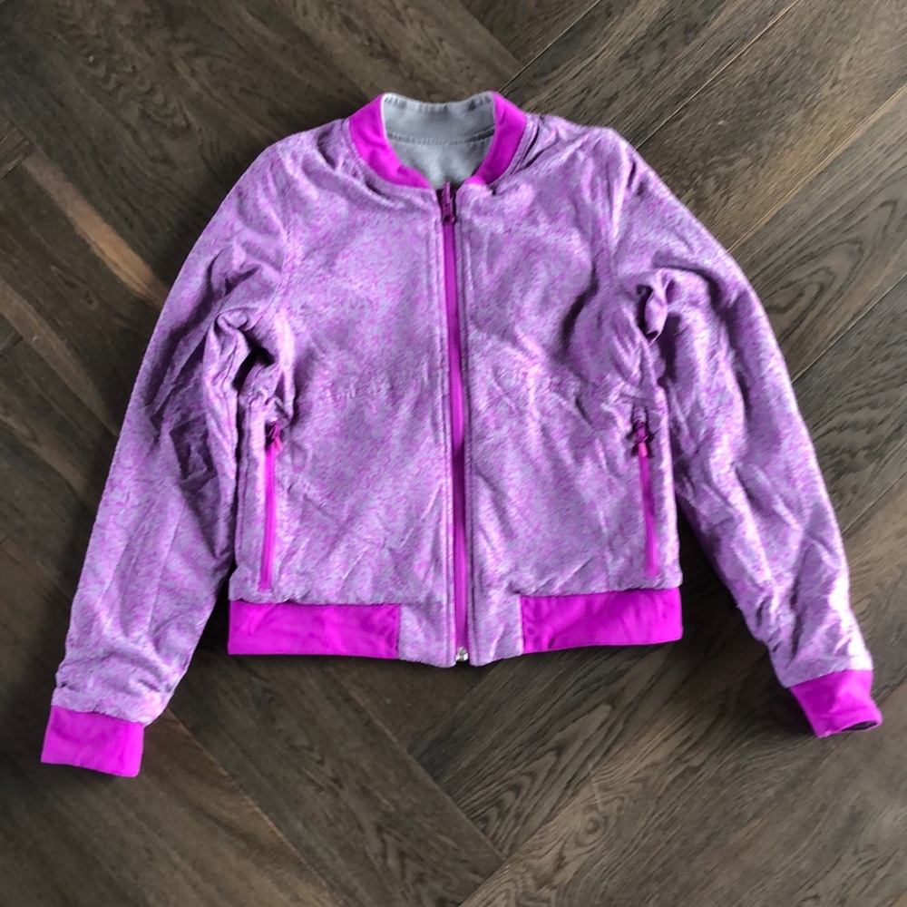 Ivivva grey/purple reversible zip up